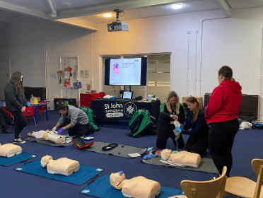 St John Ambulance Cymru and South Wales Police Cadets working together this Defibruary